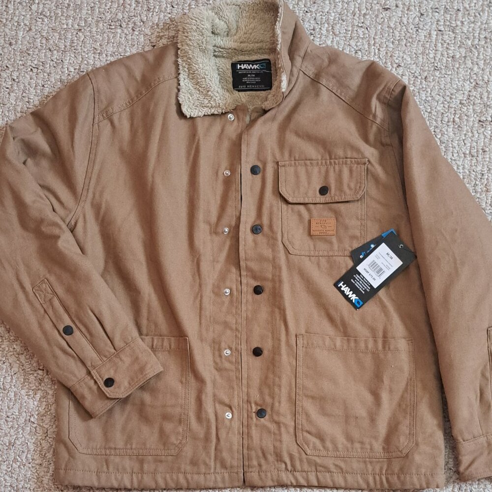 Tan Tony Hawk Sherpa lined jacket size small. New with the tags. #streetwear